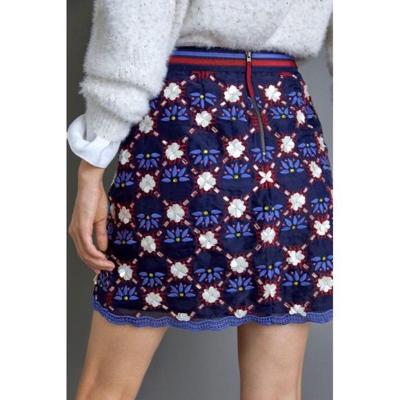 Anthropologie Maeve Mayfair Beaded Mini Skirt - Picture 3 of 10